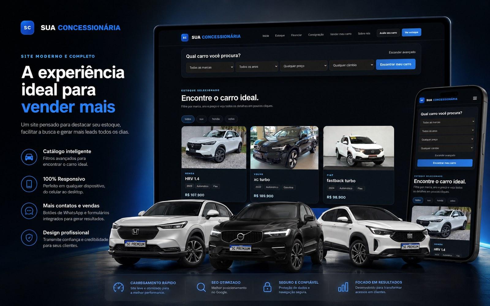 Site Sua Concessionária desenvolvido pela LRC Company